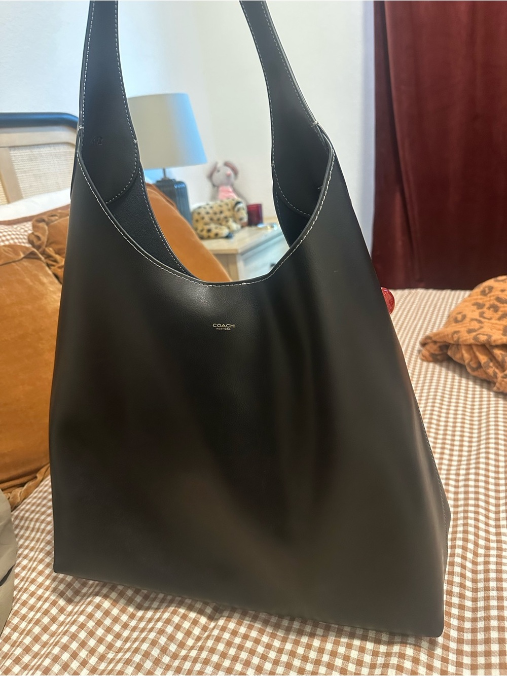 Coach Black Leather Shoulder Tote